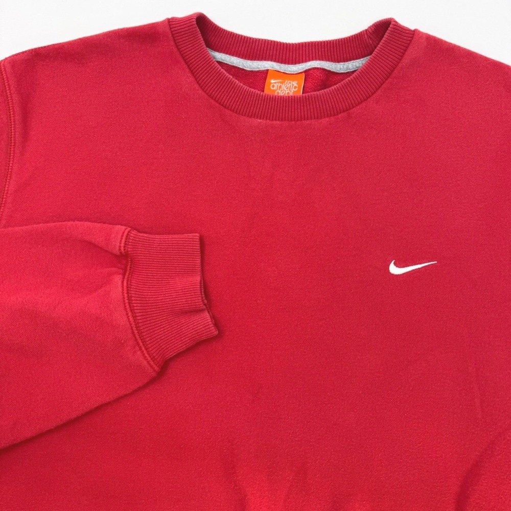 Nike Athletic Dept Mens XL Red Crewneck Sweatshirt Embroidered‎ Swoosh Logo